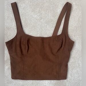 Abercrombie cropped suede tank